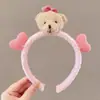 Linda diadema de felpa de dibujos animados para mujer, especialmente diseñada para lavarse la cara y aplicar mascarillas faciales, diadema de corona alta, lista para fotos, crea una atmósfera elegante