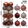 Producto nuevo transfronterizo 6cm/24 piezas Decoraciones navideñas Árbol de Navidad Plástico pintado Juego de bolas navideñas Adornos