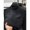 Capa base térmica de cuello alto para hombre, Otoño e Invierno, Engrosada, Cálida, Forro polar de doble cara, Sudadera interior con doble solapa, Camiseta de manga larga para hombre