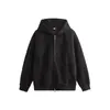 Marca de Moda de Alta Rua Europeia e Americana Transfronteiriça Outono e Inverno Novo Moletom com Capuz e Zíper Pesado 400g Cardigan Casaco Casual Solto