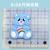 Borracha Macia de PVC Urso Arco-Íris Capa de Celular DIY Grampo de Cabelo Acessórios para Headwear Tamancos Bolsa Chapéu Adesivo de Geladeira