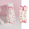 Ropa para mascotas transpirable, totalmente estampada, oso exquisito, poni, fruta, patrón de fútbol, cómoda, ajustada, ropa para esterilización de gatos