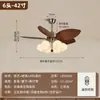 2026 Novo Estilo Vintage Francês Sala de Estar Jantar Ventilador Silencioso Luz Inversor Ventilador Elétrico Retro Americano Lâmina Reta Luz
