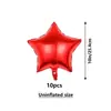 Venta Caliente Transfronteriza 10 Piezas 10 Pulgadas Globo de Película de Aluminio Estrella de Cinco Puntas Globos de Papel de Aluminio Decoración para Fiesta de Boda Cumpleaños