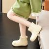 Botas de chuva de cano médio Candy Color femininas, estilo coreano, moda estudantil, botas de chuva femininas, uso externo, camping, plataforma antiderrapante, sapatos aquáticos