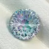 Venda Direta do Fabricante: Pedras Soltas de Zircônia Corte Fogos de Artifício Degradê 8mm, Mesmo Estilo do Xiaohongshu, para Montagem de Brincos