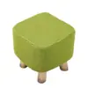 Funda elástica para taburete, funda de asiento de terciopelo, funda redonda de cuero para sentarse en cuclillas, funda completa para reposapiés pequeño, funda cuadrada para sofá para sentarse en cuclillas, simple y elegante