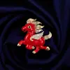 Broche Rojo de Caballo Pequeño Lindo para Año Nuevo, Broche del Caballo del Zodiaco Atractor de Dinero, Accesorio Festivo para Abrigo para Mujer con un Toque de Lujo