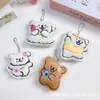 Colgante de Peluche Perro Chillón Pequeño Perro Blanco Broche Llavero Accesorios para Ropa Colgante para Bolso Pequeño Regalo