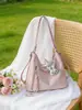 Bolsa Tote Estilo Coreano Retrô Artístico de Bolinhas Estilo College para Mulheres 2026 Nova Moda Versátil de Grande Capacidade Bolsa de Ombro