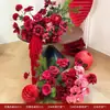 Arreglos Florales de Boda para Sala de Estar, Dormitorio, Mesita de Noche, Flores Artificiales, Jarrones de Mesa para Habitación de Boda, Decoración para la Mesa de Firma