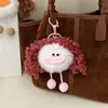 Colgante de felpa con boca de salchicha, caricatura linda, llavero de muñeca peculiar, feo-lindo, muñeco esponjoso, accesorio para mochila de estudiante
