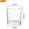 Taza de Vela de Aromaterapia Personalizada, Taza de Vidrio Transparente, Taza Vacía, Portavelas Simple, Taza Contenedora de Velas para el Hogar, Taza para Aceites Esenciales