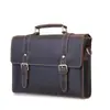 Especial Fronterizo de Fábrica para Bolso de Mano de Cuero Crazy Horse para Hombre Bolso de Mano de Cuero Capa Superior Piel de Vaca Maletín Horizontal Bolso Cruzado para Hombro