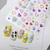 Adesivos para Unhas Jelly Estilo Quente Adesivos Fofos para Unhas Atacado de Fábrica Estilo Japonês Amor Fruta 3215