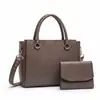 Bolsa Feminina 2026 Novo Estilo Cor Sólida Grande Capacidade Conjunto de Duas Peças Fábrica de Bolsas Venda Direta Bolsa Tote Transfronteiriça