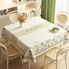 Mantel Cuadrado Fresco y Sencillo Estilo Ins, Impermeable, Resistente al Aceite, Lavable, Mantel Cuadrado para Mesa de Comedor, Lujo Ligero, Sensación de Alta Gama, Mantel para Mesa de Café