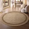 La alfombra de la sala de estar es resistente a la suciedad y fácil de mantener, alfombra redonda de área grande de cobertura total, sensación de lujo ligero y alta gama, tapete de piso de terciopelo de cristal