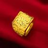 Anillo para hombre de boutique chapado en oro al vacío oro arena de Vietnam oro de alta imitación anillo de la fortuna impresión anillo para hombre apertura