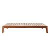 Patio al aire libre Anti-corrosión Teca Mimbre Minimalista Silla de Ocio Nórdico Madera Maciza Asiento Mimbre Silla Reclinable Combinación Sofá