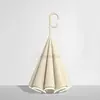 Paraguas Invertido Automático de Doble Capa con Mango Largo para Hombres y Mujeres, Protección Solar, Lluvia o Sol, Parasol Grande de Doble Capa Resistente al Viento para Montar en el Coche