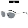 Gafas de Sol Metálicas Ojo de Gato Americanas Estilo Y2K Milenio Retro Moda Old Money Gafas con Sentido Avanzado