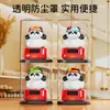 Enfeite Panda Balançante de 5 polegadas Decoração Alimentada por Energia Solar para Mesa de Escritório, Decoração de Panda Curativo, Decoração de Carro