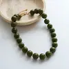 Collar de cuentas geométricas degradado colorido transfronterizo europeo y americano, cadena para la clavícula estilo resort de playa, joyería de lujo ligero de alta gama al por mayor
