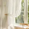 Nueva Cortina Arcoíris Frijol de Gel Algodón y Cáñamo Gasa Habitación Infantil Mosquitero de Ventana Saliente Corazón de Niña Linda Gasa de Viento Cortina