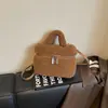 Moda Nova Outono 2026 Bolsa de Mão Lisa Cor Sólida Retrô de Alto Valor Personalizada Estilo Relaxado Bolsa Caixa de Ombro Transversal