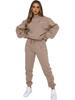 Ropa de Otoño e Invierno Europea y Americana Transfronteriza Sudadera con Cuello Redondo Estampada Traje de Pantalón Moda Casual para Mujer Sudadera de Manga Larga Traje Stock Disponible