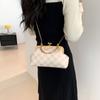 Moda Shell Lock Buckle Bag Feminino 2025 Nova Corrente Diamante Bolsa Bolsa de Ombro Bolsa de Noite Bolsa Crossbody