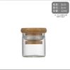 Botella de boca recta de 30 mm de fábrica con tapa de bambú, botella de deriva, botella de vidrio, botella de los deseos, té perfumado, botella de reactivo de borosilicato, tubo de ensayo