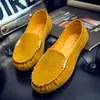 Zapatos planos de mujer estilo coreano para otoño 2026, mocasines sin cordones, zapatos de un solo color de tacón bajo, zapatos slip-on para mujer, zapatos cómodos, zapatos de exportación talla grande