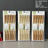 Palillos Hogar Palillos de Bambú Tienda de 10 yuanes Puesto Runjianghu 10 Pares de Palillos Palillos de Bambú Carbonizado Suministro de Puesto Palillos de Bambú
