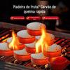 Carvão de carvão de queima rápida, carvão de frutas inflamável sem fumaça, carvão de bambu, forno para churrasco ao ar livre, fervura de chá, carvão para suporte de fogo doméstico