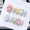 Arte de uñas súper flash cristal diamante punta inferior color mágico moca color suave mini popular en línea popular pequeño fresco decoración de arte de uñas