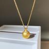 Colgante chapado en oro, color arena dorado, preservación del método antiguo, collar dorado dibujado a mano, seis palabras de verdad, cuentas doradas, cadena de clavícula al por mayor