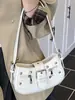 Bolsa Pequena Bolsa Feminina 2025 Verão Novo Estilo Bolsa Quadrada Pequena com Rebites Bolsa de Axila Feminina Bolsa de Ombro Transversal da Moda Fashion