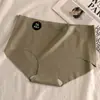Ropa interior de seda helada sin costuras, cómoda, antibacteriana, de cintura media, 7A, hipoalergénica, 100% antibacteriana, transpirable, para mujer