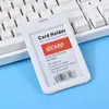 Porta Credencial Transparente de Doble Cara Tarjeta de Acceso de Fábrica Tarjeta Escolar de Estudiante Tarjeta de Comedor Insignia de Trabajo Insignia