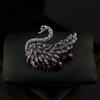 Broche Cisne Vintage de Luxo Leve Broche Animal de Luxo Exquisito Feminino Acessórios Elegantes de Alfinete para Terno Versátil