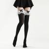 Calcetines Lolita Transfronterizos de Nuevo Producto con Lazo de Encaje, Calcetines hasta la Pantorrilla Estilo Ballet, Calcetines de Encaje Lolita