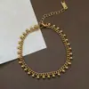 Pulseira de Contas Redondas Estilo Exótico Moda Transfronteiriça Exagerada Nicho para Mulheres, Joia de Mão em Aço Titânio com Design de Contas Redondas Estilo Europeu e Americano