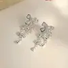 Pendientes de Borla con Lazo para Mujer, Estilo de Lujo Ligero y de Alta Gama, Pendientes Pequeños, Regalo para Novia, Nuevo Modelo 2026