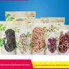 Impressão tricolor, saco auto-selante auto-selante, saco de osso transparente puxar chá, frutas secas alimentos selada, impressão de saco de embalagem