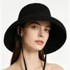 Fábrica de Chapéu de Pescador de Veludo Chapéu de Sol de Aba Larga Atacado Outono e Inverno Unissex Casual Cor Sólida Estilo Japonês Chapéu Bucket Transfronteiriço