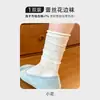 Calcetines blancos para mujer estilo coreano para verano, finos, de malla hueca, transpirables, absorbentes de sudor, resistentes al olor, estilo universitario, calcetines de algodón de alta apariencia
