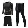 Conjunto de Roupa Fitness Masculina Conjunto Esportivo Masculino de Três Peças Secagem Rápida Corrida Noturna Treinamento Esportivo Conjunto de Roupa Fitness