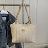 Bolso de Mano de Moda Europeo y Americano, Bolso Tote Tejido Retro, Bolso de Paja de Gran Capacidad 2025, Bolso Cruzado Casual Nuevo de Moda